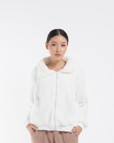 White Fuzzy Winter Jacket