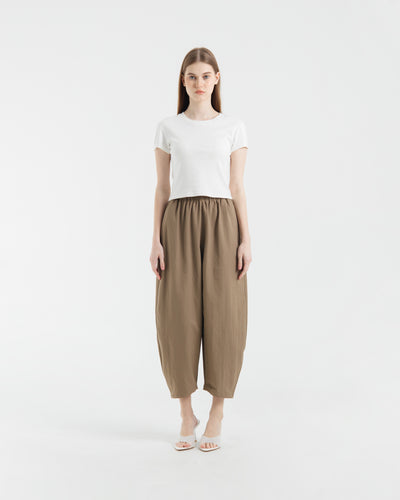 Taupe Bamboo Barrel Pants