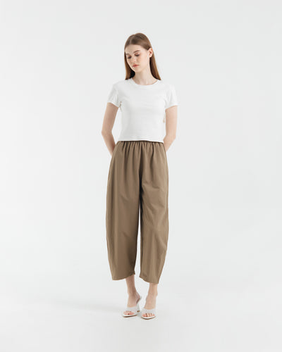 Taupe Bamboo Barrel Pants