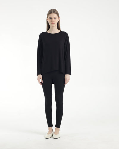 Black Bamboo Relaxed Top