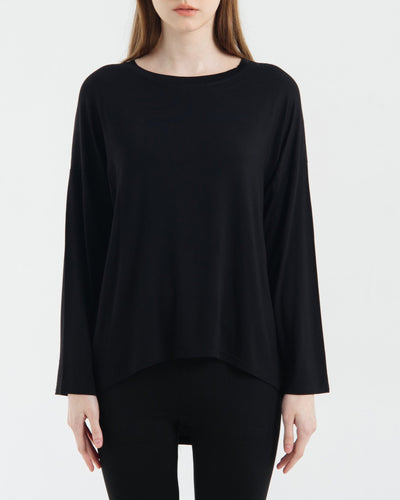 Black Bamboo Relaxed Top