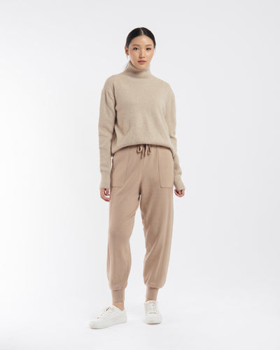 Taupe Basic Knit Winter Jogger
