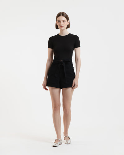 Black Airy Bamboo Relaxed Pants