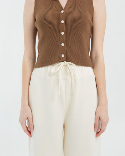 Cream Bamboo Lyocell Essential Pants