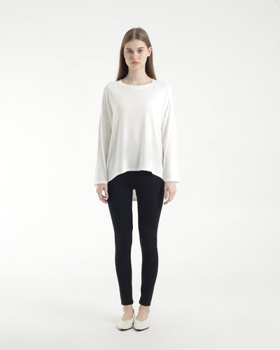 White Bamboo Relaxed Top