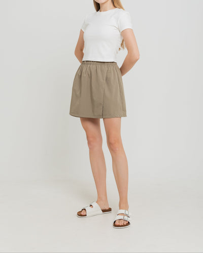 Taupe Penny Wrap Skorts