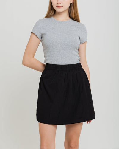 Black Penny Wrap Skorts