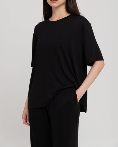 Black Airy Bamboo Easy Breezy Set