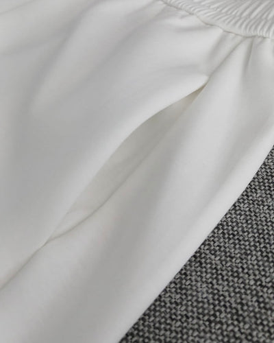SAMPLE Sale White Bamboo Lyocell Relaxed Pants