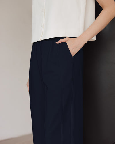Navy Essential Bamboo Cullotes