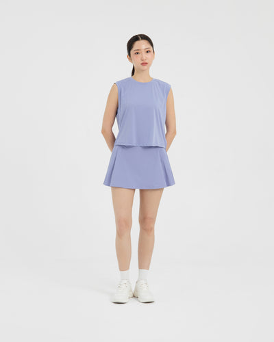 Periwinkle Side Pleated Skirt