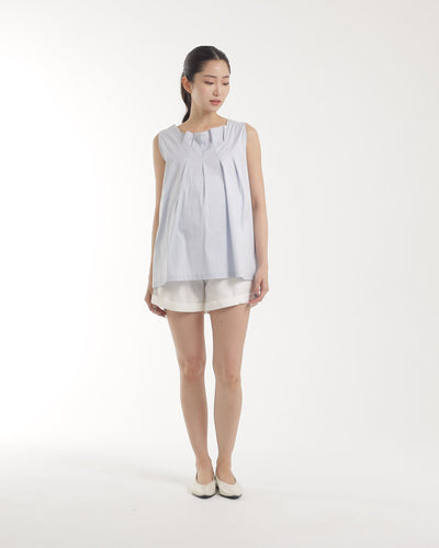 White Sally Denim Shorts Maternity