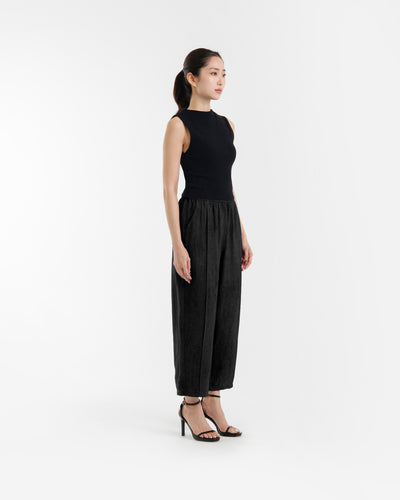 Black Tex Relaxed Pants