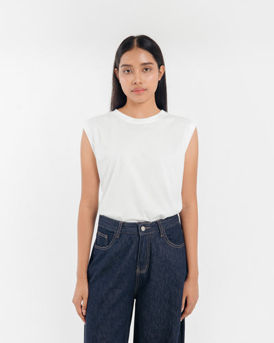 SAMPLE Sale White Cotton Top