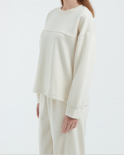 Cream Bamboo Lyocell Jogger Set