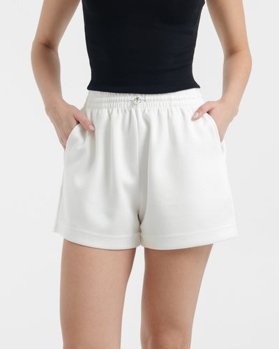 White Bamboo Lyocell Leisure Shorts