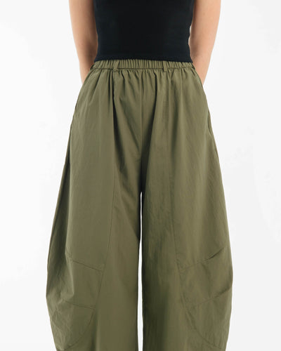 Olive Weekend Barrel Pants