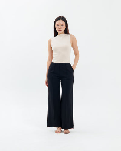 Black Bamboo Lyocell Long Cullotes