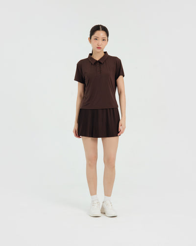 Brown Lite Polo Top