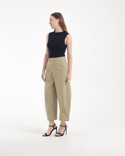 Khaki Everyday Barrel Pants
