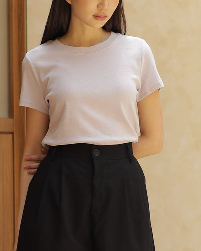Lilac Bamboo Cotton T-Shirt