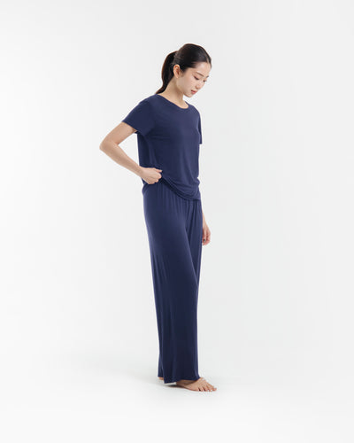 Dark Blue Airy Bamboo Relax Set
