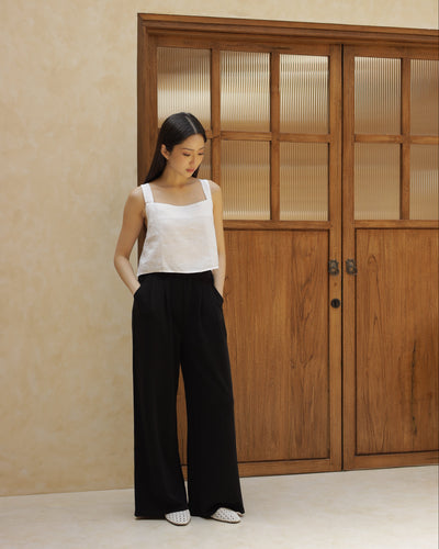 Black Ultrasoft Bamboo Palazzo Pants