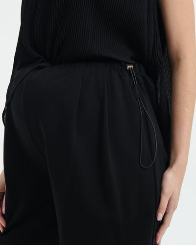 Black Bamboo Lyocell Maternity Shorts