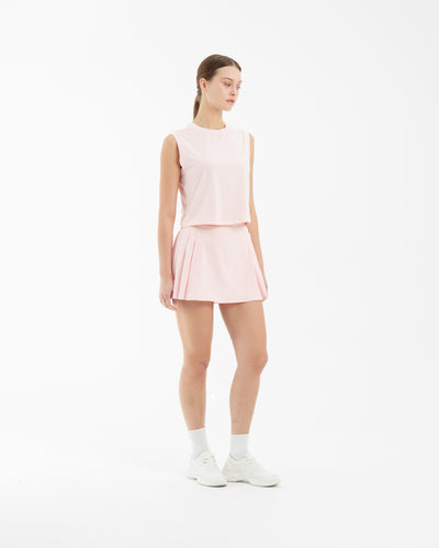 Blush Side Pleated Skirt