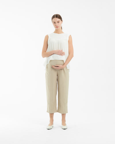 Taupe Relaxed Maternity Pants