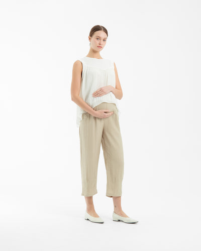Taupe Relaxed Maternity Pants