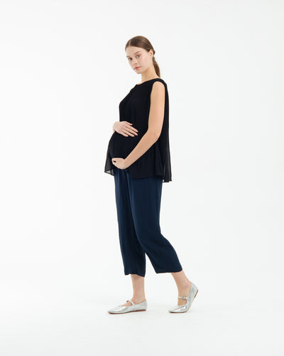 Navy Relaxed Maternity Pants