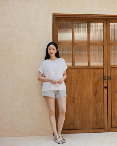 White Relaxed Bamboo Top