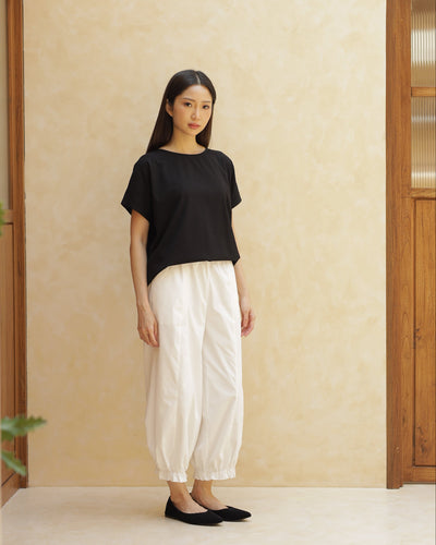Black Relaxed Bamboo Top