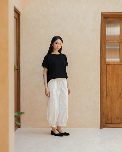 Black Relaxed Bamboo Top