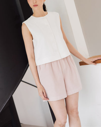 Blush Bamboo Denim Shorts
