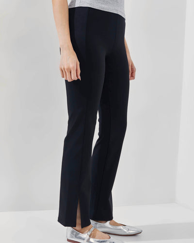 Black Bamboo Slit Pants - Hellolilo