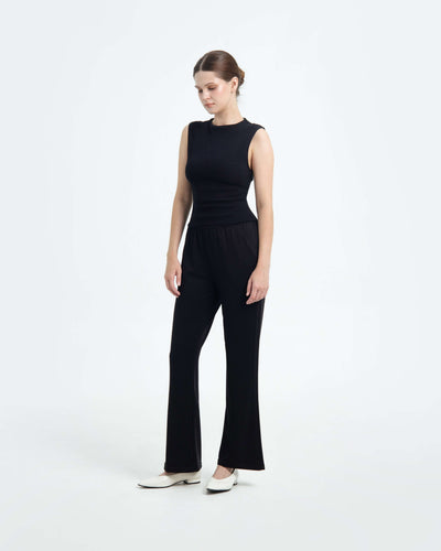 Black Ultrasoft Bamboo 2.0 Flare Pants - Hellolilo