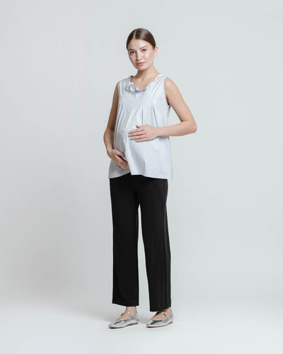 Black Ultrasoft Bamboo 2.0 Maternity Basic Pants - Hellolilo