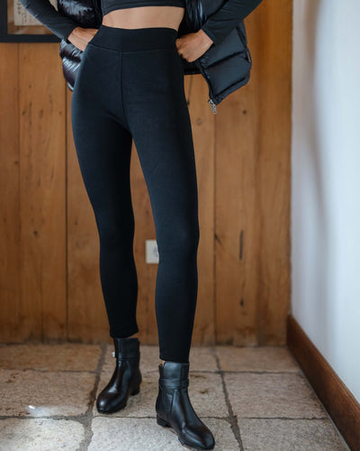 Black WInter Bamboo Cotton Leggings - Hellolilo