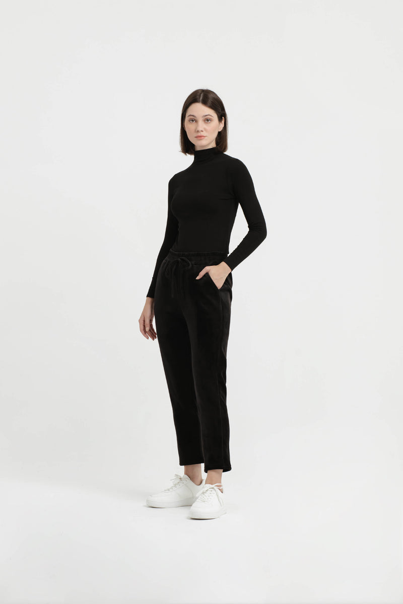 Black WInter Relaxed Pants - Hellolilo