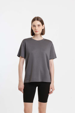 Grey Bamboo Lyocell Oversized T-Shirt - Hellolilo