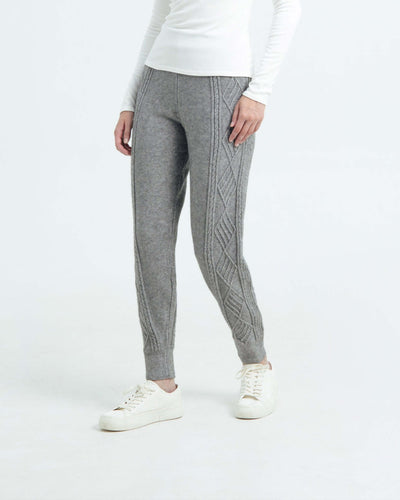 Grey Cable Knit Winter Jogger - Hellolilo