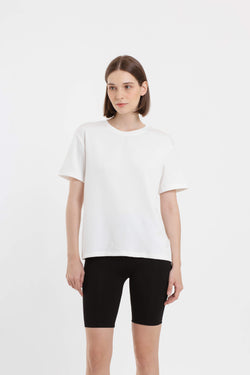 White Bamboo Lyocell Oversized T-Shirt - Hellolilo