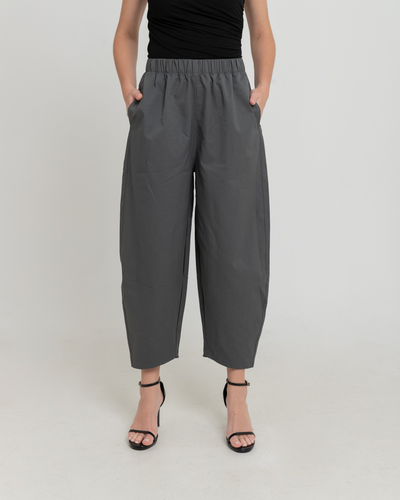 Dark Grey Bamboo Barrel Pants