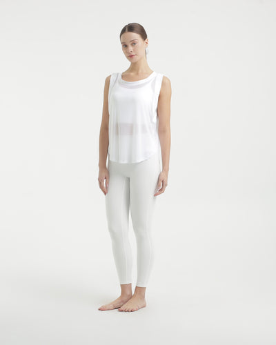 White Airy Mesh Top