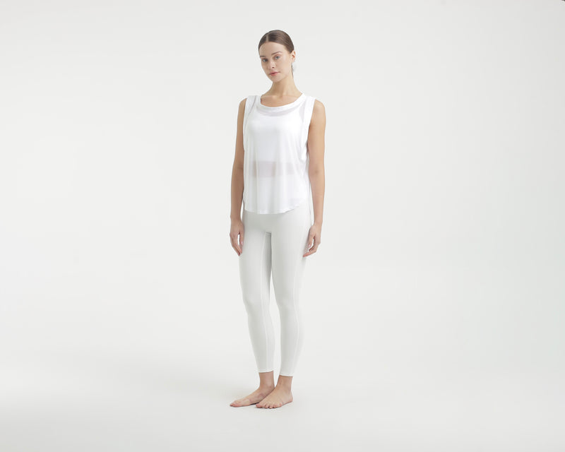 White Airy Mesh Top