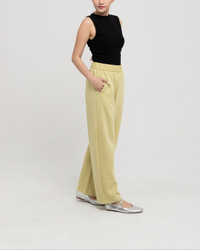 Yellow Bamboo Lyocell Everyday Barrel Pants
