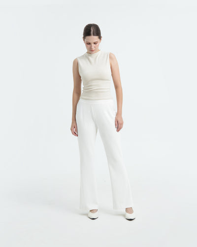 White Ultrasoft Bamboo 2.0 Flare Pants