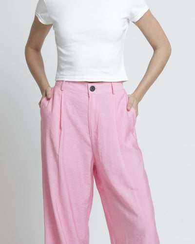 Pink Fleur Loose Pants